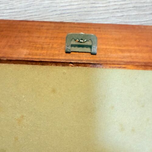 Wooden Framed Carved Sunken Wall Mirror Set of 2 Gallery Wall VTG Square Diamond - Picture 7 of 16