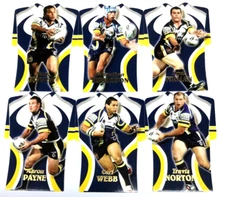 2006 SELECT NRL INVINCIBLE TRADING CARD JERSEY DIE CUT FULL TEAM SET(6)-COWBOYS