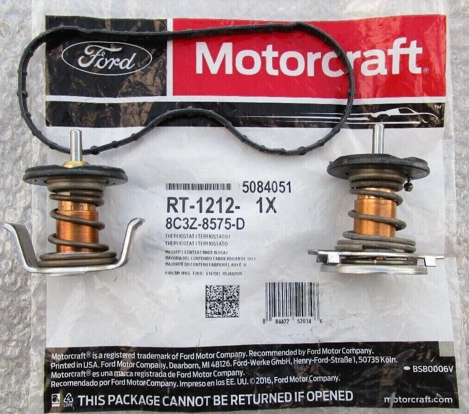 08-10 Ford 6.4L 6.4 Powerstroke Diesel OEM Motorcraft Thermostats F250 F350 F450 - Image 2 of 3