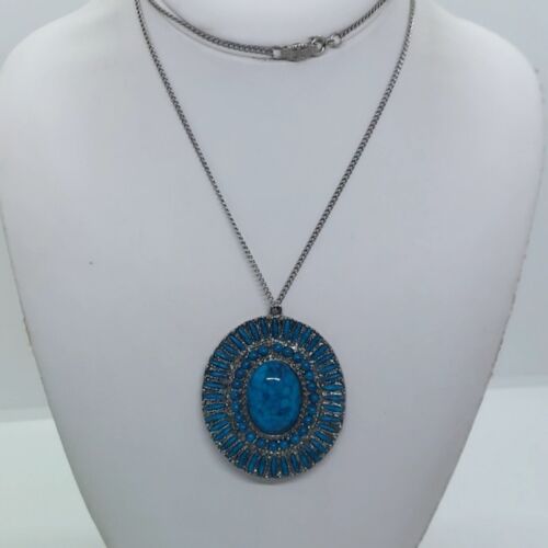 Vintage Faux Turquoise necklace - 第 2/5 張圖片