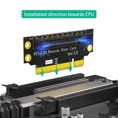 32mm PCIE X8 Risers Card 90 Degree Adapters Card PCIE Extenders Extension Card