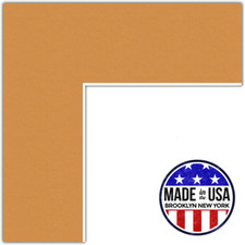 ArtToFrames Custom Yellow Amber Picture Photo Frame Mat Matting Board
