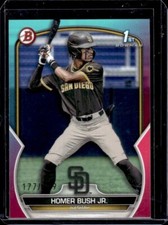 2023 Bowman Draft 1st Bowman Aqua Pink Parallel Homer Bush JR. 177/199