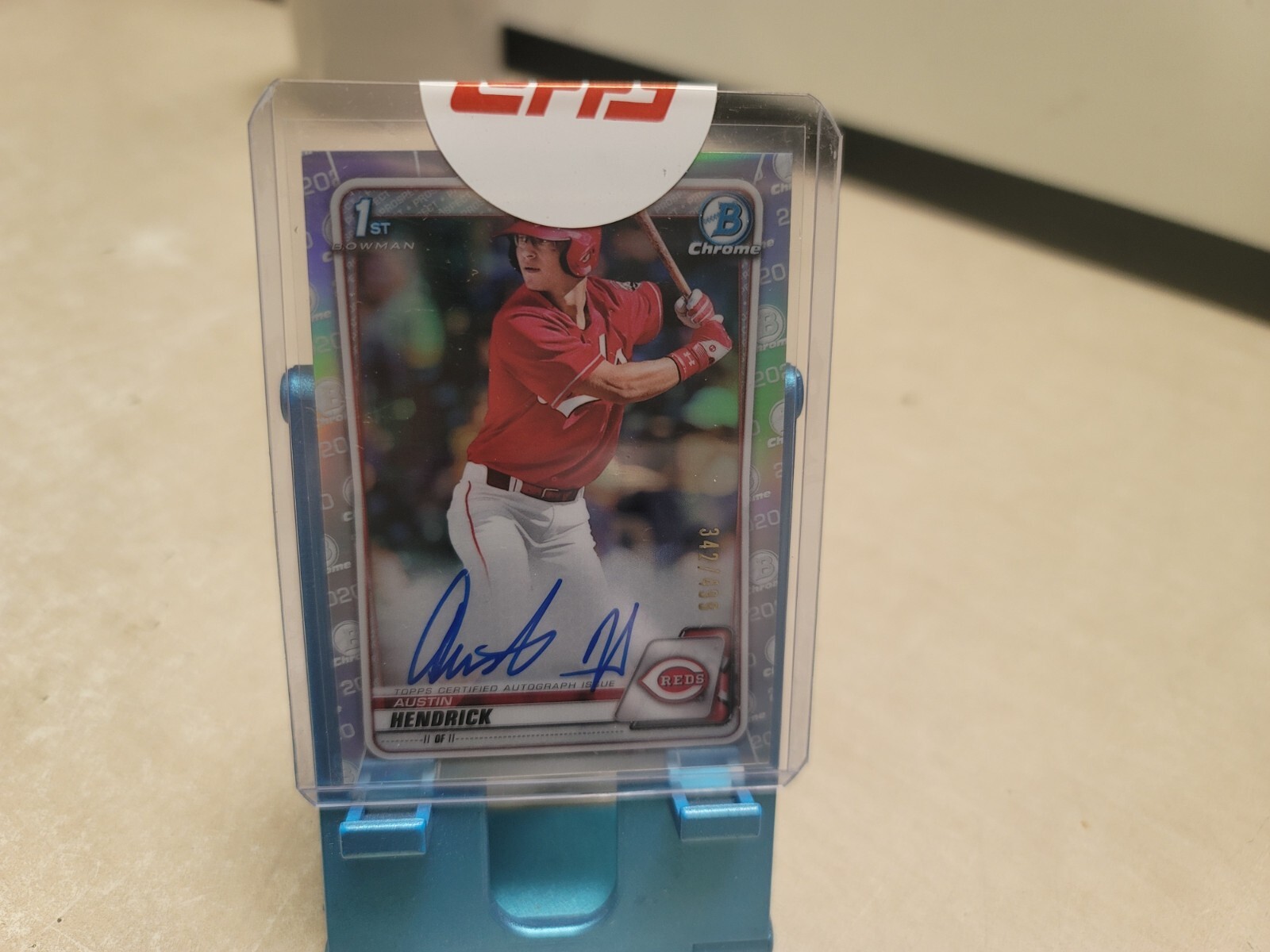2020 Bowman Chrome 1st Bowman #CDA-AH Austin Hendrick Refractor RC Auto /499
