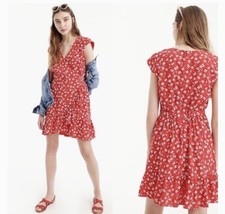 J. crew Mercantile Faux Wrap Floral Print Dress Size 0