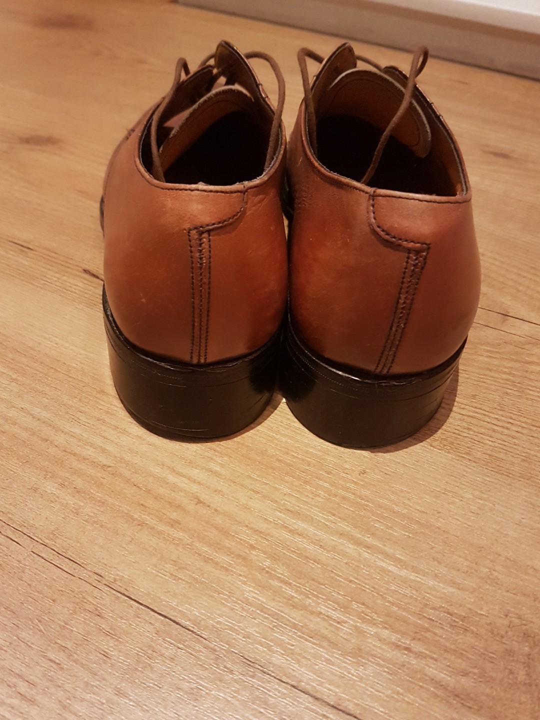 Ely By Sanders Mens Brown Leather Shoes Uk 8.5 VINTAGE made in ENGLAND