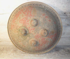 Antique Old Copper Floral Mughal Parsian Islamic Dhal Battle Shield Armor