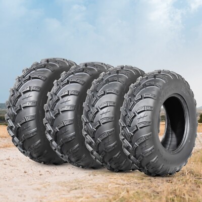 Full Set 4 25X8-12 25X10-12 ATV Tires 6Ply Mud UTV 25X8X12 25X10X12 All Terrain