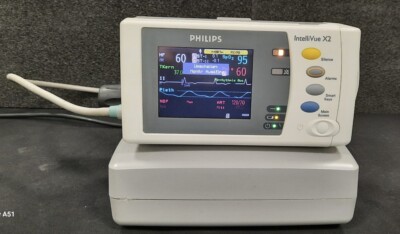 Philips IntelliVue X2 Multiparameter Monitor mit Dockingstation und Zubehör