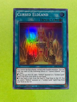 Yu-Gi-Oh! Karte 'Cursed Eldland' – SESL-EN028 Super Rare, 1. Edition | Aus Secret Slayers Set, Sammlerkarte