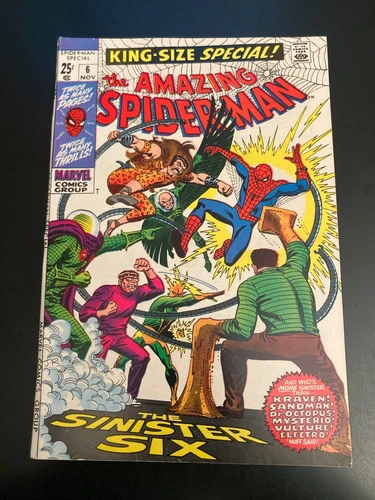 AMAZING SPIDER-MAN KING SIZE SPCL #6 VF to VF/VF+ Beauty! *Super Bright/Glossy!*