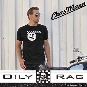 Oily Rag Clothing Casual Motorcycle Flat Tracker T-Shirt Grey