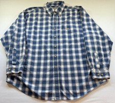 Carhartt Long Sleeve Button Down Men's XL Blue Plaid Shirt 100 Cotton 1938