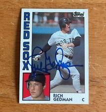 Rich Gedman Boston Red Sox Signed Autograph 1984 Topps Baseball Card