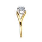 Engagement 18k Multi Tone Gold Diamond Ring IGI 1.50 Ct Lab Grown E F VVS Oval   — photo 5