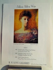 JULIAN ALDEN WEIR ART PIECE VTG ORIG  1993 ADVERTISEMENT