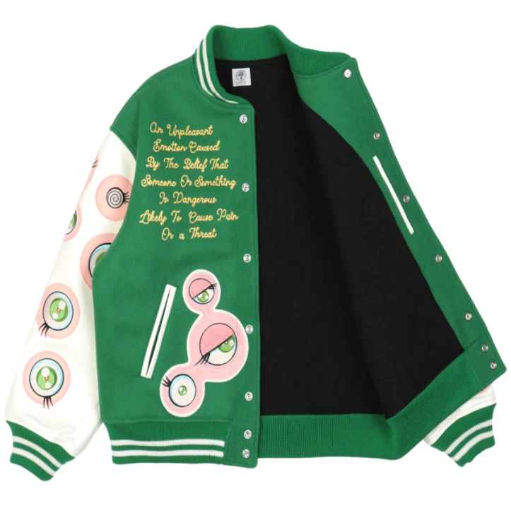 SAINT Mxxxxxx Michael Takashi Murakami Varsity Jacket stadium