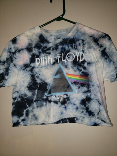 Pink Floyd Size Small Cut Off Crop Top Tye Dyed