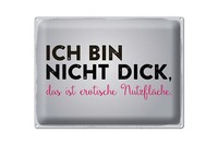 Blechschild Spruch 30X40 Cm Ich Bin Nicht Dick, Das Ist NutzfläChe Deko Schild