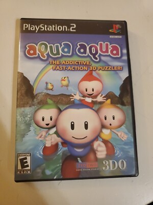 Aqua Aqua Sony Playstation 2 PS2 With Case Great Shape