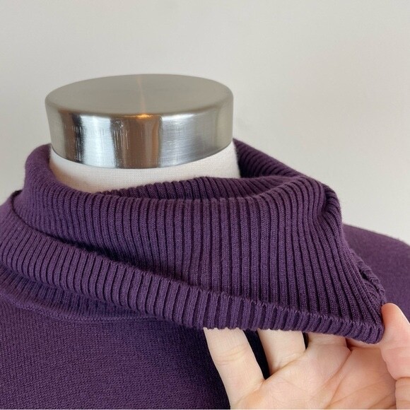 Calvin Klein Solid Eggplant Purple Turtleneck Swe… - image 7