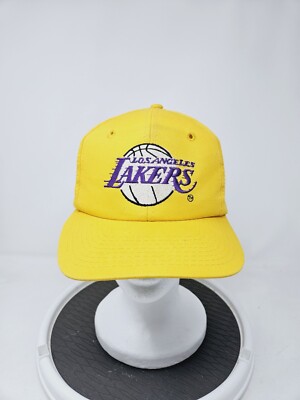Vintage Los Angeles Lakers NBA Hat Mens Snapback 90s Yellow