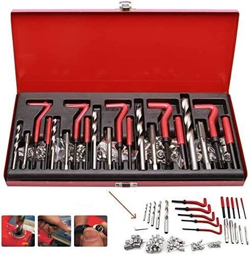 KIT RIPARAZIONE FILETTI ELICOIDI MASCHI RIPRISTINA FILETTATURE 131 PZ