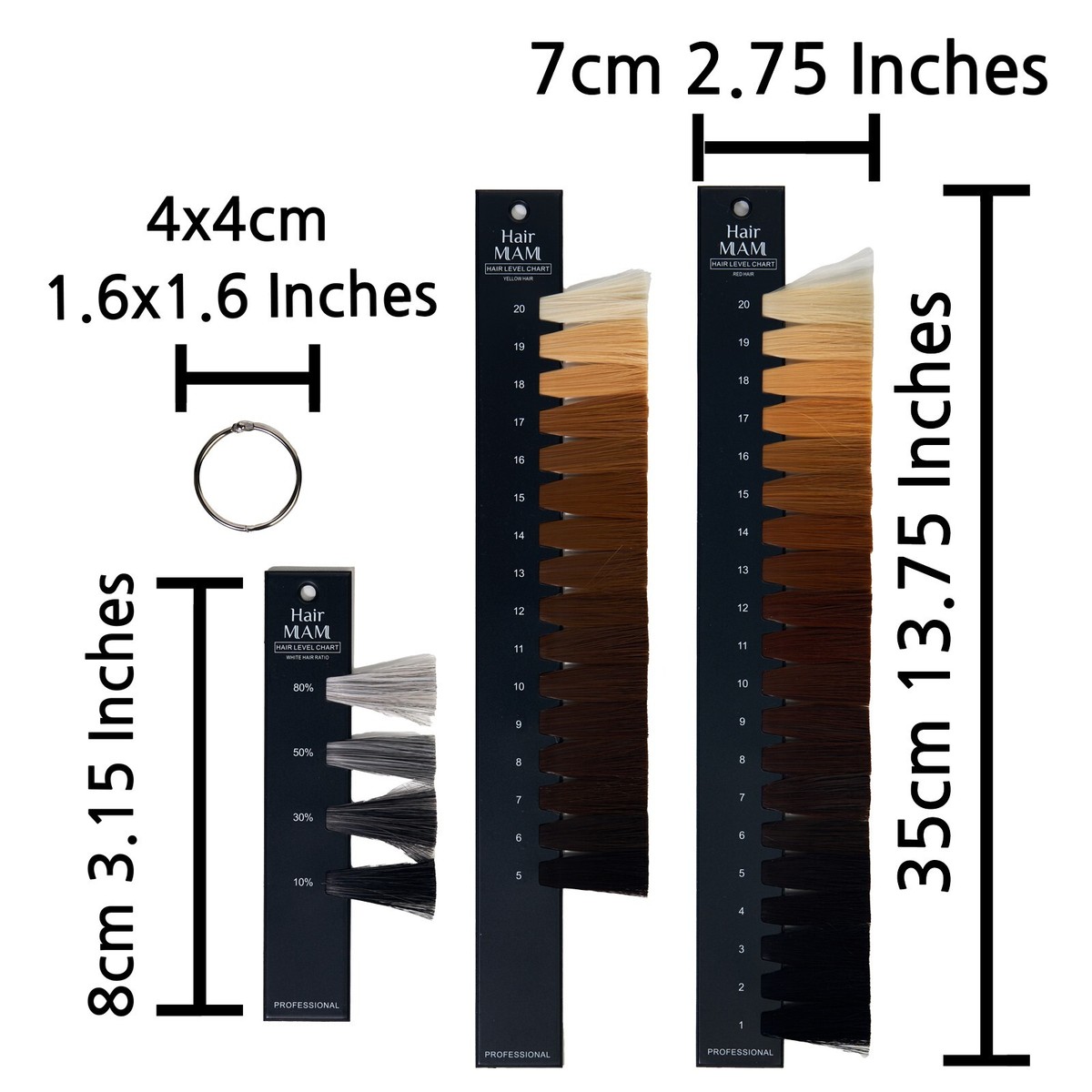 Hair Level Scale Chart Set Checking Hair Brightness For Hair Salon