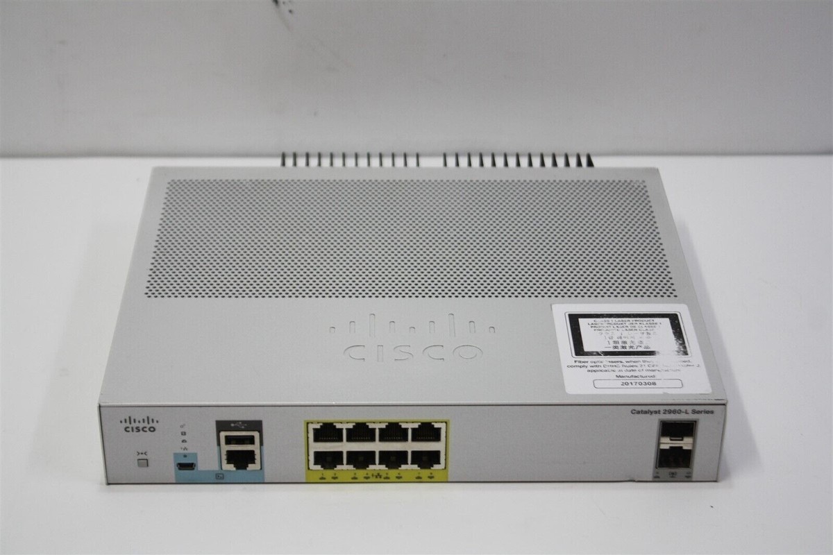 Switch Cisco WS C2960L SM 8PS ️ 8 port GigE PoE+ 67W, 2 x 1G SFP LAN Lite ️ Sẵn hàng Switch Cisco WS C2960L SM 8PS ️ 8 port GigE PoE+ 67W, 2 x 1G SFP LAN Lite ️ Sẵn hàng