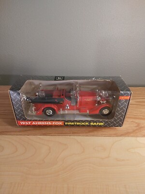 Ertl 1937 Ahrens-Fox Fire Truck John Deere Diecast Bank 1/30 Scale Grand Detour