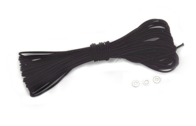 BasicNature Elastic Rope - Black 10m Approx 2mm Tent Repair