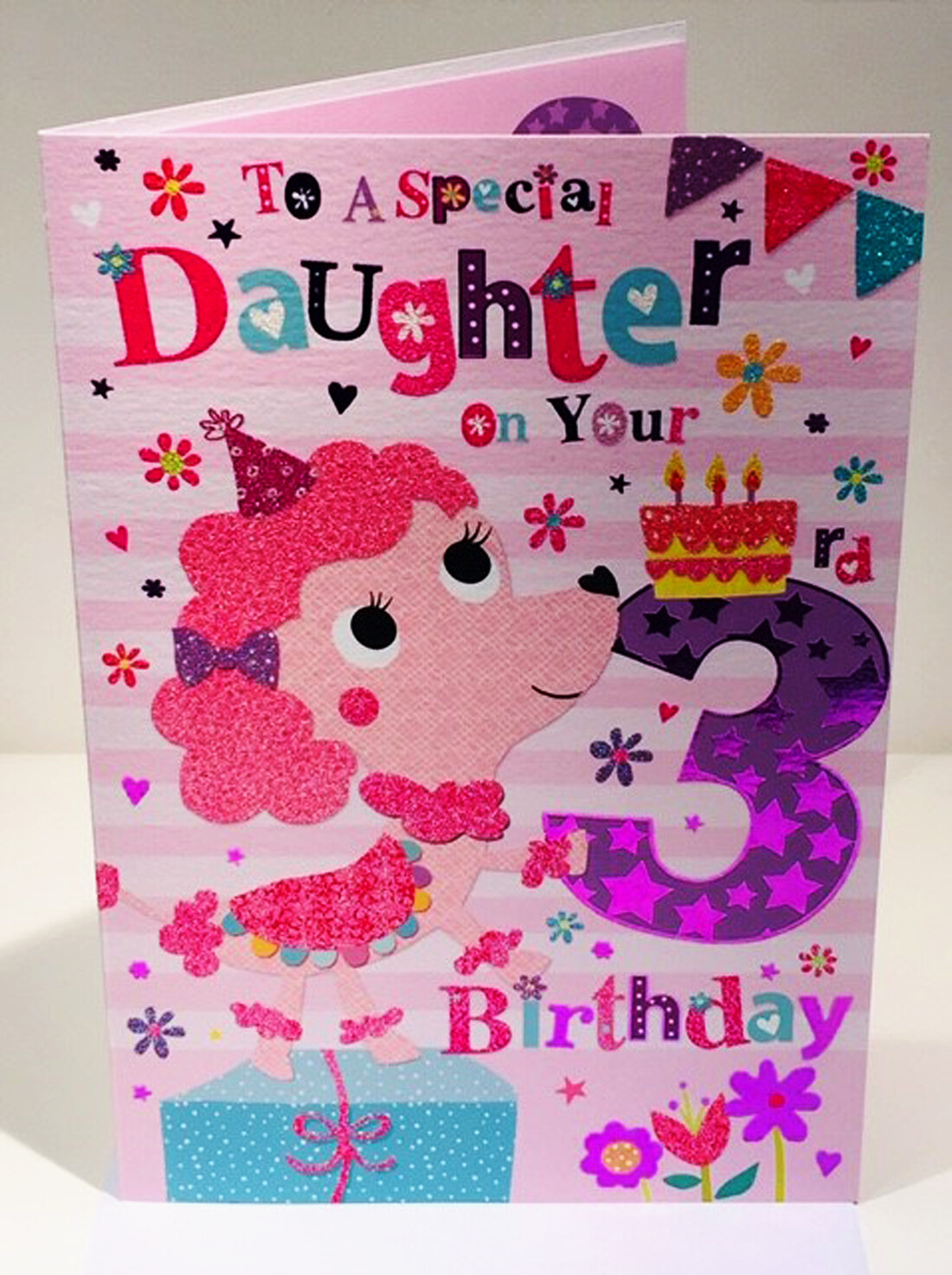 3rd Happy Birthday Greeting Card for A Special Daughter Cherry Orchard