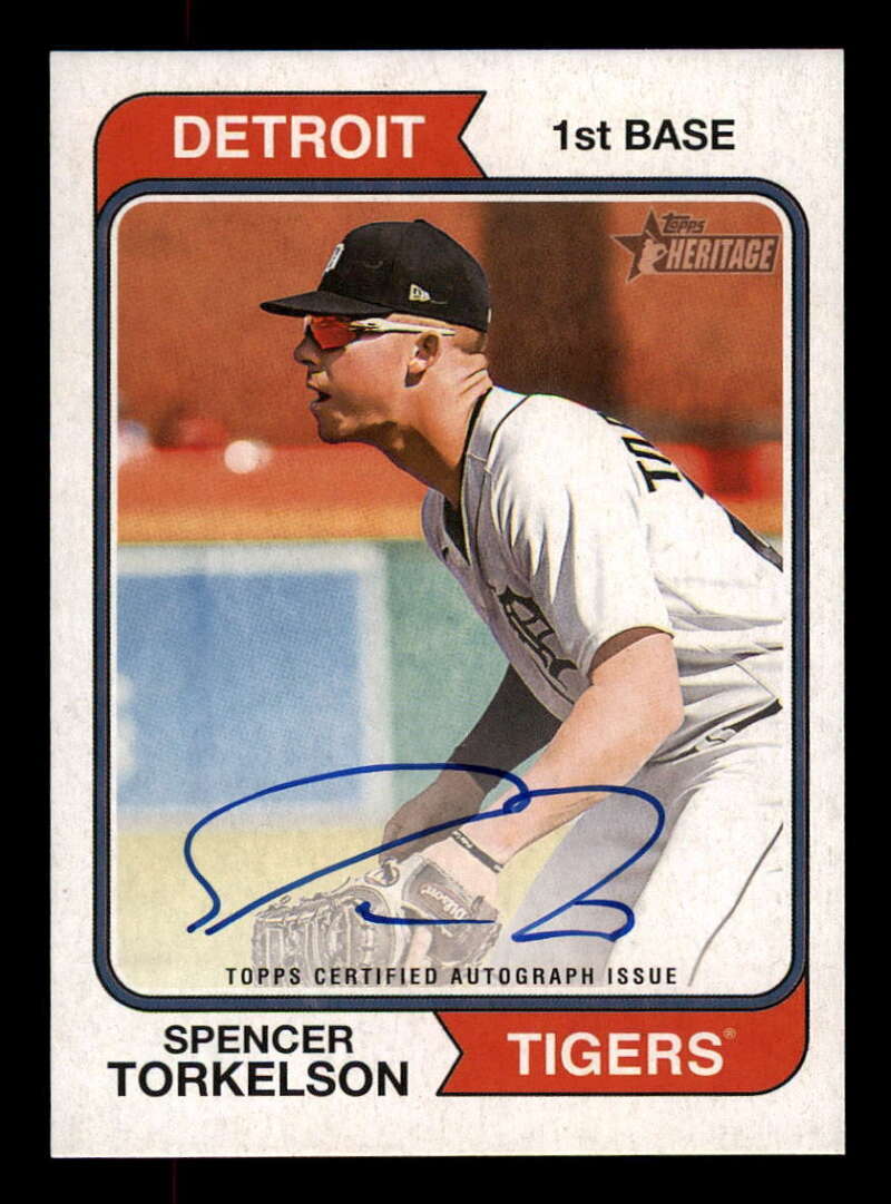 2023 Topps Heritage Real One Autograph/Auto Spencer Torkelson Tigers Blue Ink