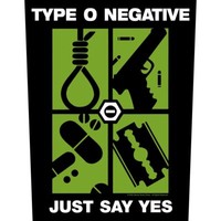 Type O Negative - Just Say Yes Backpatch RüCkenaufnäHer - Official Merch