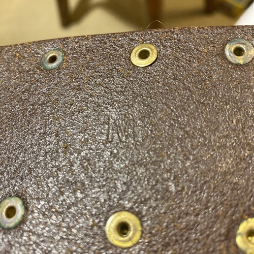 LINEA PELLE belt Leather Studded BROWN Solid Brass Buckle SIZE M 2.5 Inches Wide - Picture 14 of 16