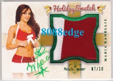 2012 BENCHWARMER HOLIDAY WORN SWATCH AUTO:MARIA KANELLIS #7/10 AUTOGRAPH PLAYBOY