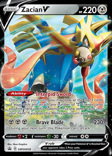 Zacian V - SWSH018 - SWSH Black Star Promos Pokemon NM-Mint SWSH Black Star Prom
