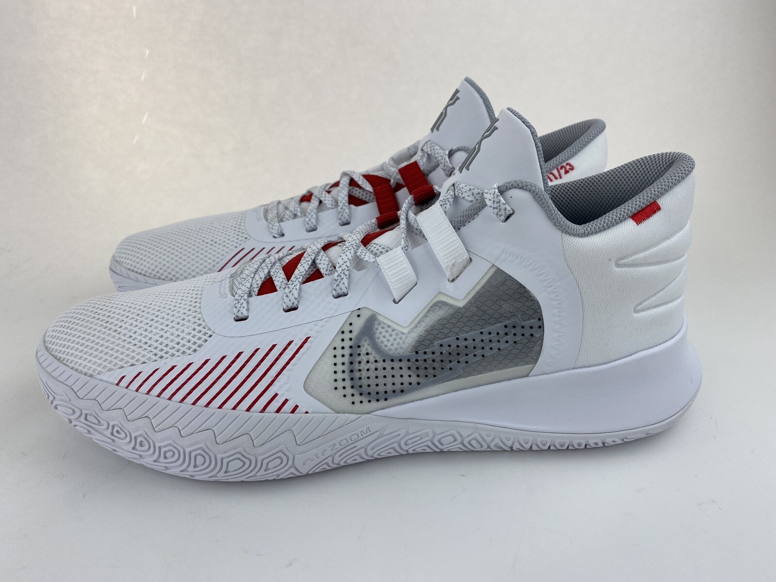 Nike Kyrie Flytrap 5 White Red Grey Men s Size 14 Basketball Shoes nike-kyrie-flytrap-5-white-red-grey-men-s-size-14-basketball-shoes