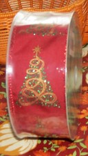 Ribbon Gold Green Glitzy Christmas Tree Premium Wired