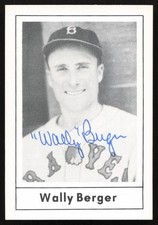 Wally Berger Signed 1978 Grand Slam Card #20 Boston Braves