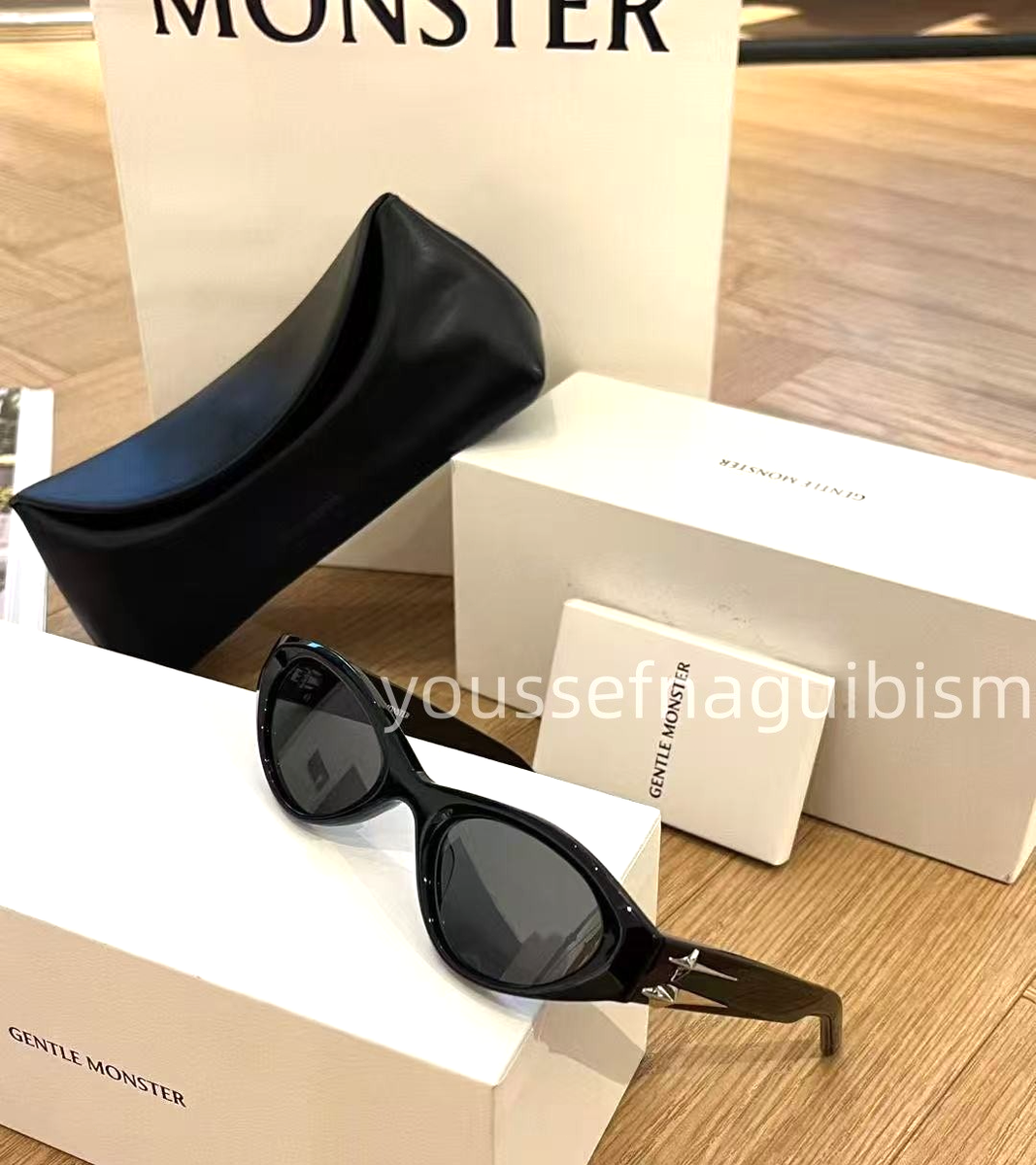 2026 GentleMonster Bold Collection - Eq 01 Sunglasses Black Frame