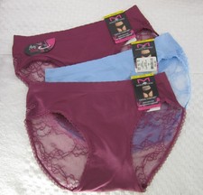 NWT set of 3 MAIDENFORM casual comfort HIPSTER DMCCSH LIGHT BLUE WINE M/6