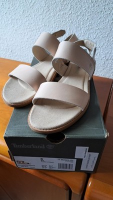 Timberland Damen Sandalen ''Chicago Riverside'' Gr. EU 39 Beige Flach Leder