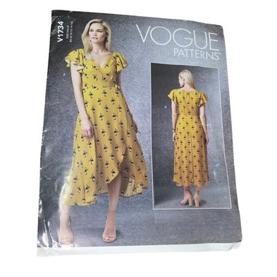 Vogue Patterns V1734 Wrap Dress Sewing Pattern Uncut Sizes 8-16