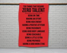 Motivational Gym Flag - Distressed Fitness Wall Art Banner