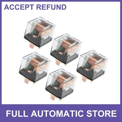 Five Waterproof Relay Universal DC 12V 60A 5 Pin Relay Charge Case Copper Tone