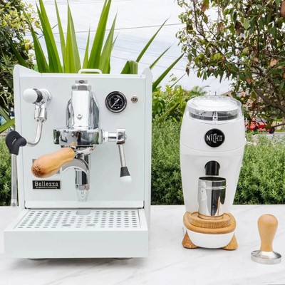 Bellezza Custom Chiara White Niche Zero White Grinder Package