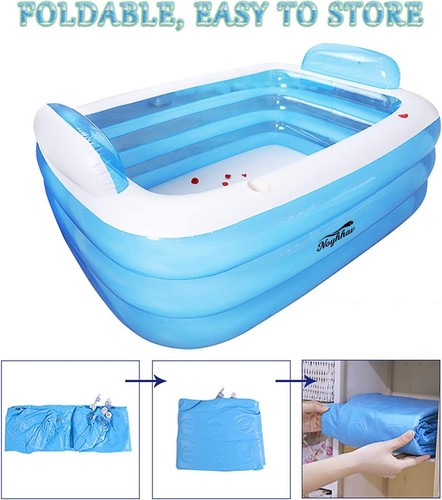 Gojoy – Baignoire gonflable pliable pour spa adulte – Isolation durable en PVC – Drainage rapide – Espace confortable 152x82x57cm