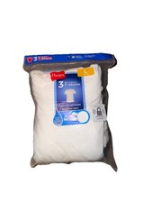 Hanes Boys 2 3 Pack White Tagless Short Sleeve T-Shirts Size L 14-16 Brand New