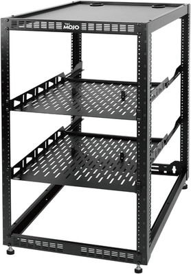 20U Open Frame Network Rack for IT & AV Gear, AV Rack Floor Standing or Wall Mou